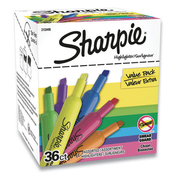 Sharpie® Tank Style Highlighters, Assorted Ink Colors, Chisel Tip, Assorted Barrel Colors, 36-pack freeshipping - TVN Wholesale